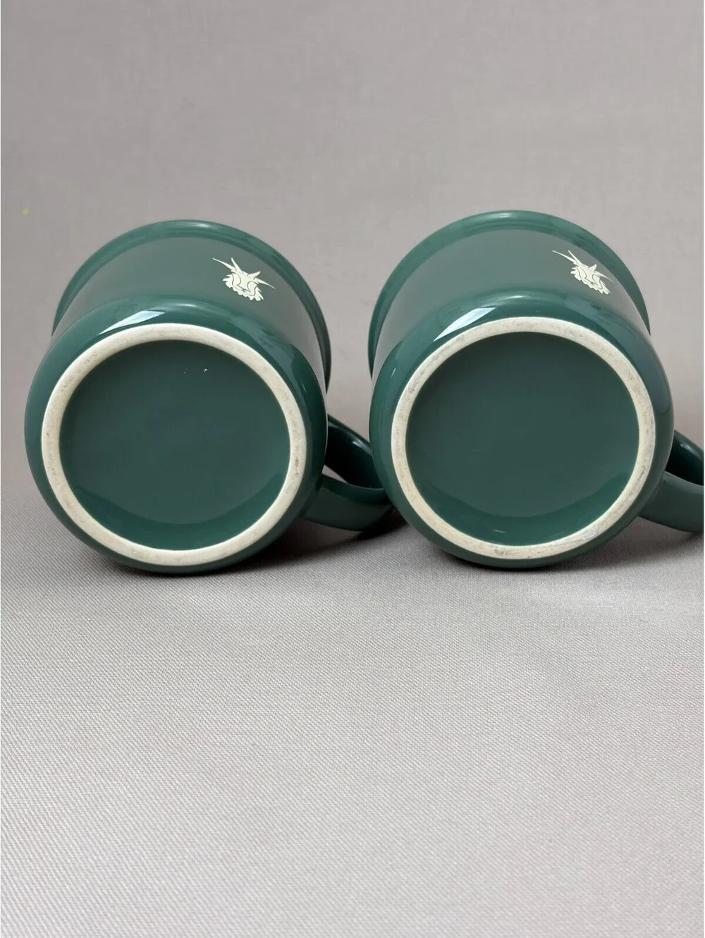 Montana Coffee Traders Campfire Mugs Set of 2 Forest Green Mountain Goat Cup